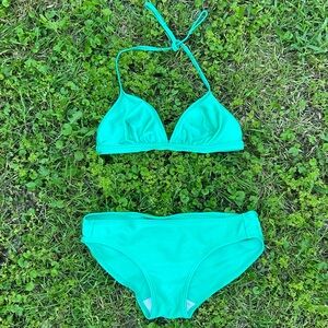 Vintage Sea Green Nylon Bikini XS